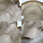 Chanel Chain Shoulder Bag Quilted Caviar Leather Beige Gold — view 6
