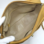 Chanel Chain Shoulder Bag Quilted Caviar Leather Beige Gold — view 5