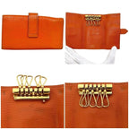 Hermes Key Case Orange Bearn Key Holder Leather Chevre — view 3