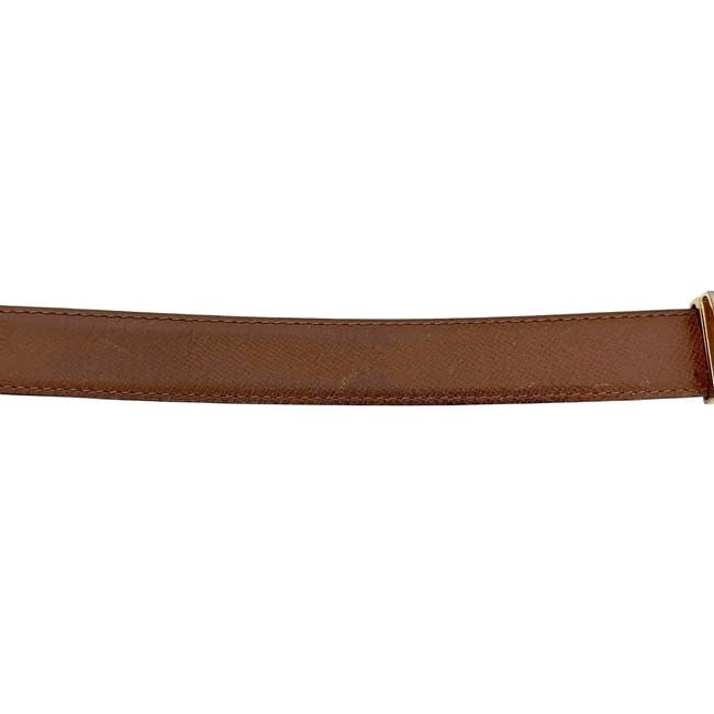 Louis Vuitton Belt Ceinture Classic Brown Taiga Waist 100 cm 25 Leather — view 9