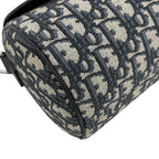 Dior Shoulder Bag Saddle Lola Navy Blue Canvas Leather — view 8