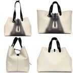 Dior Tote Toujour Large White Black Eiffel Tower Canvas Leather — view 2