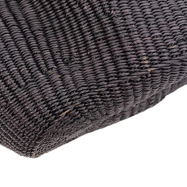Loewe Basket Bag Shell Bag Black Anagram Raffia Elephant Glass — view 9