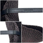 Loewe Basket Bag Shell Bag Black Anagram Raffia Elephant Glass — view 4