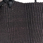 Loewe Basket Bag Shell Bag Black Anagram Raffia Elephant Glass — view 8