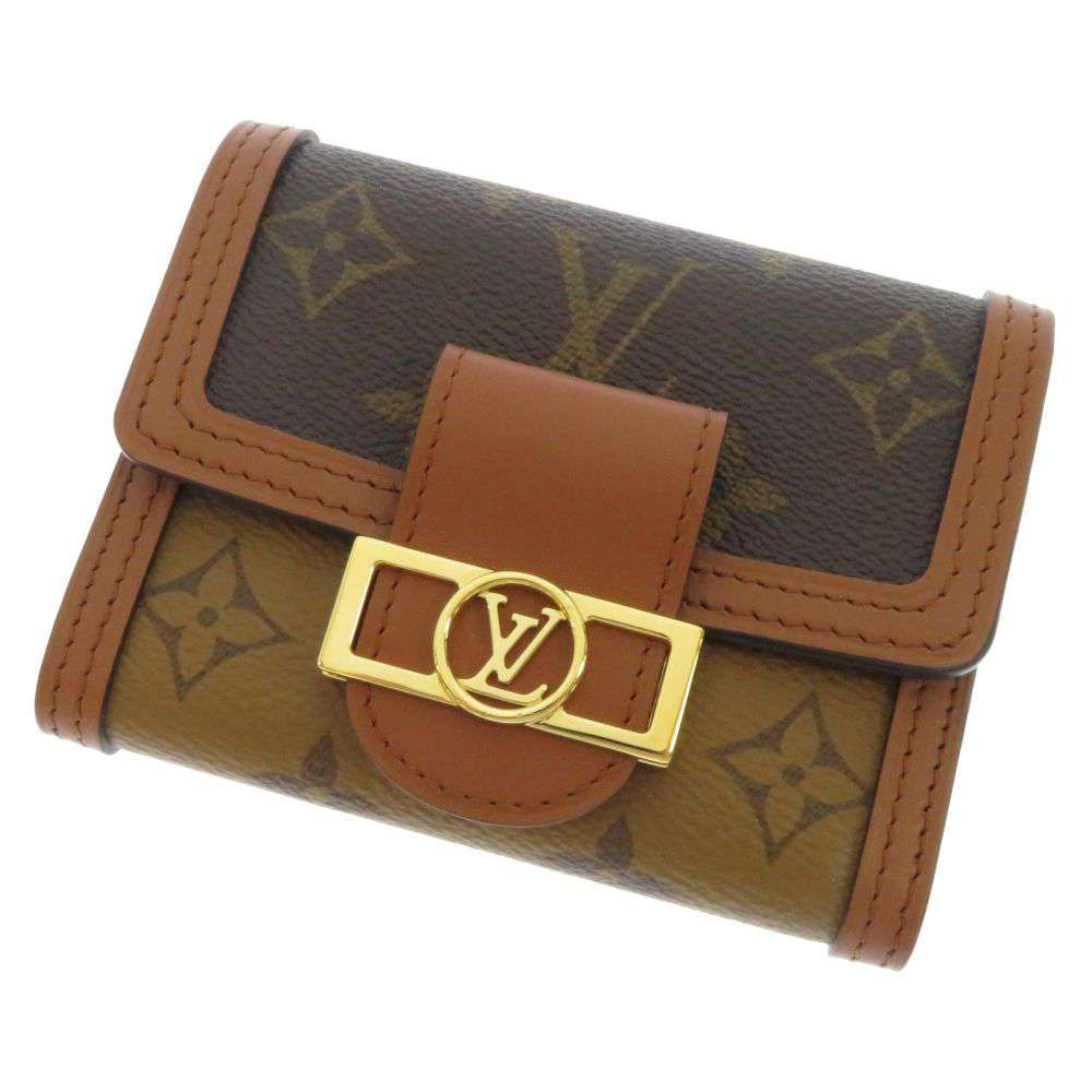 Louis Vuitton Trifold Wallet Monogram Reverse Portefeuille Dauphine Compact