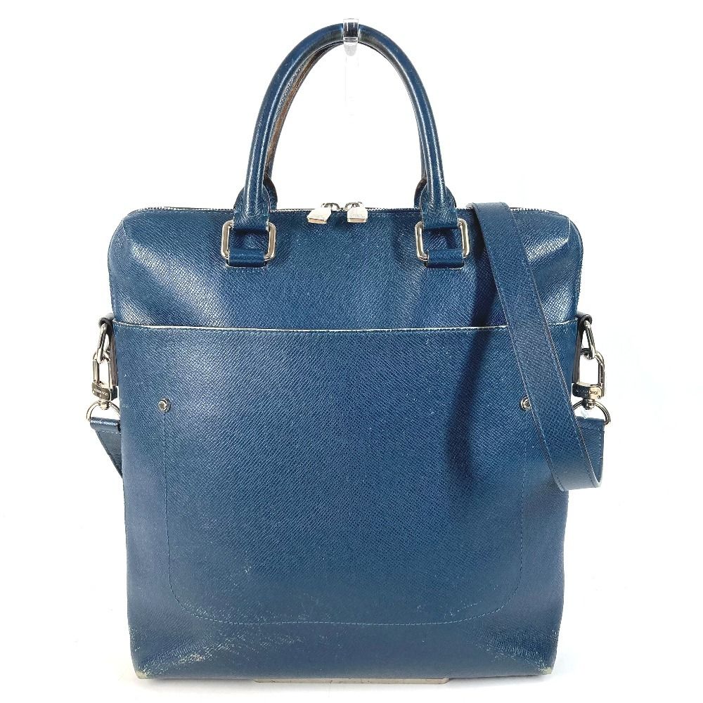 Louis Vuitton Shoulder Bag Grigori Taiga Leather Ocean Blue