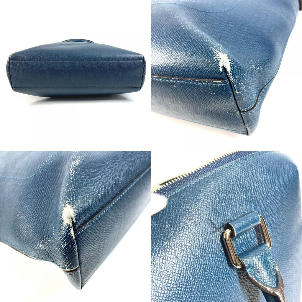 Louis Vuitton Shoulder Bag Grigori Taiga Leather Ocean Blue — view 7