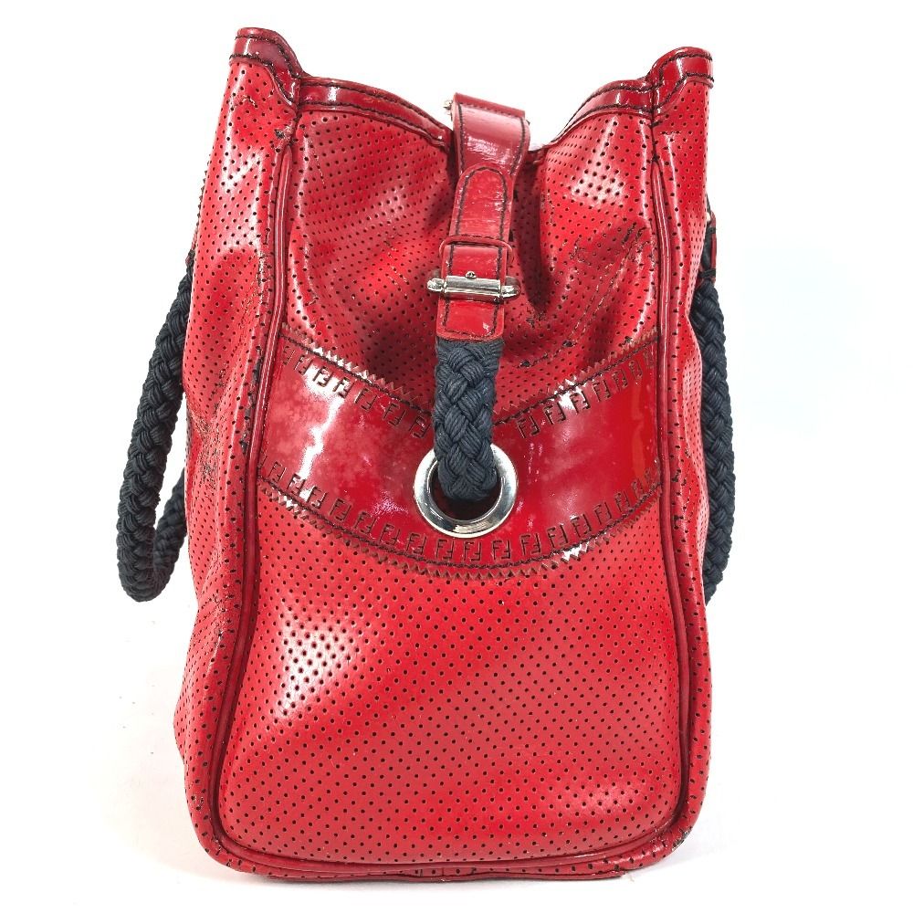 Fendi Shoulder Bag FF Logo Etnico Perforated Enamel — view 3