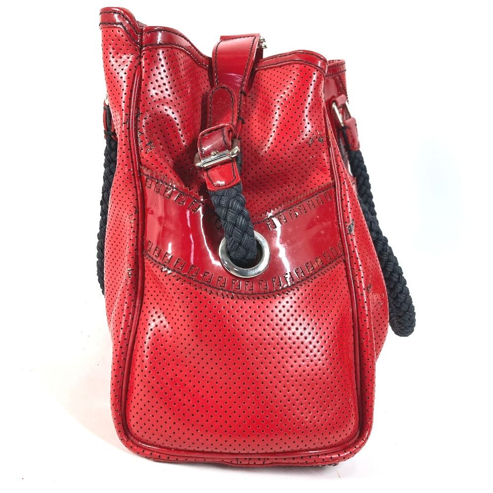 Fendi Shoulder Bag FF Logo Etnico Perforated Enamel — view 4