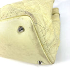 Dior Shoulder Bag Cannage Quilted Logo Leather Yellow — view 6