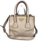 Prada Tote Leather Beige