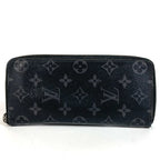 Louis Vuitton Wallet Zippy Vertical Monogram Eclipse Canvas Black
