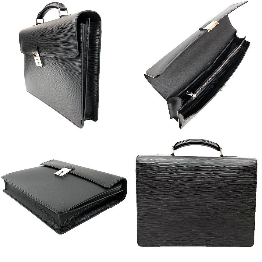 Louis Vuitton Epi Neo Robusto 2 Black Business Document Purse Briefcase — view 2