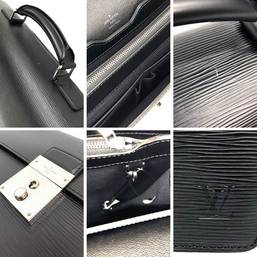 Louis Vuitton Epi Neo Robusto 2 Black Business Document Purse Briefcase — view 3