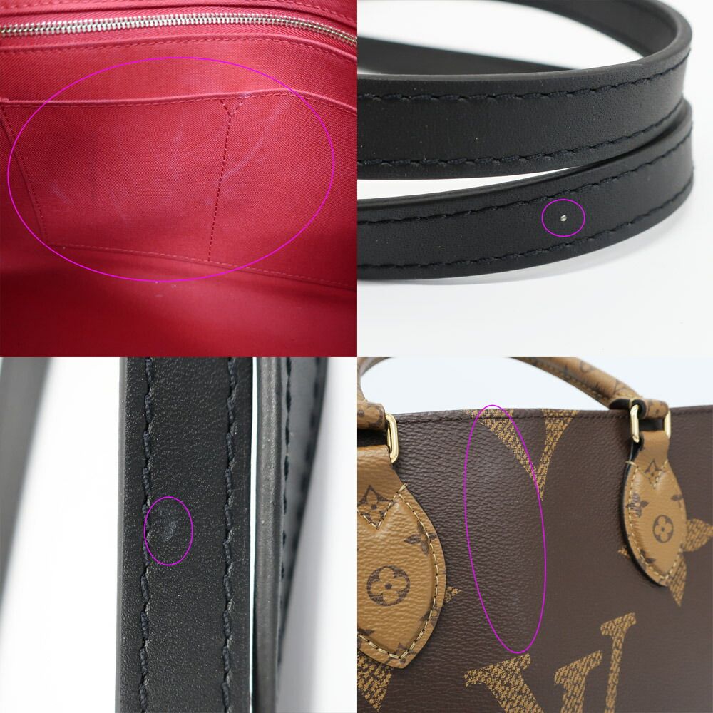 Louis Vuitton Ten On The Go Tote 2-Way Monogram Giant Reverse Gold Leather — view 8