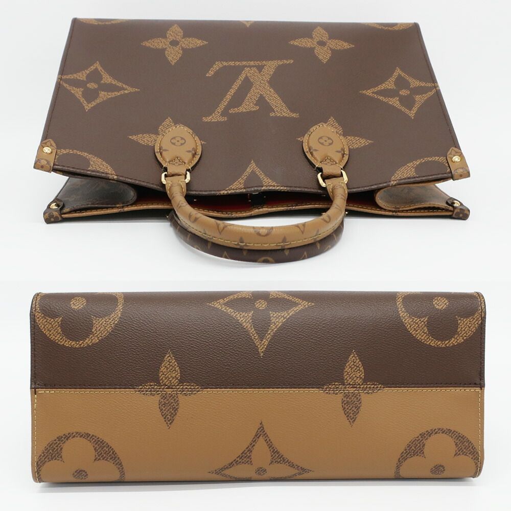 Louis Vuitton Ten On The Go Tote 2-Way Monogram Giant Reverse Gold Leather — view 3