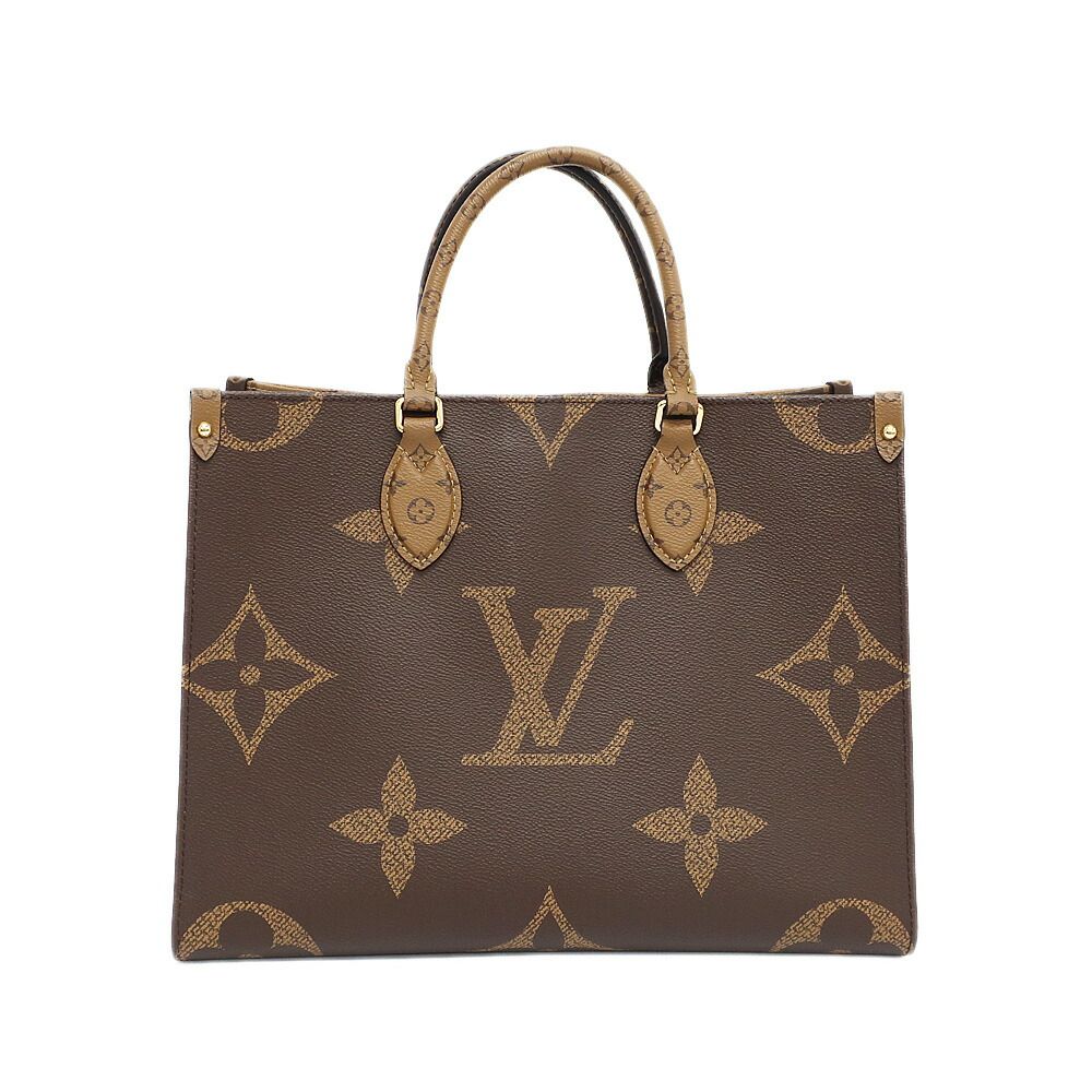 Louis Vuitton Ten On The Go Tote 2-Way Monogram Giant Reverse Gold Leather