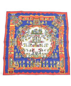 Hermes Bandana Scarf Blue