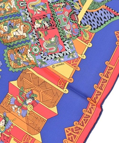 Hermes Bandana Scarf Blue — view 5