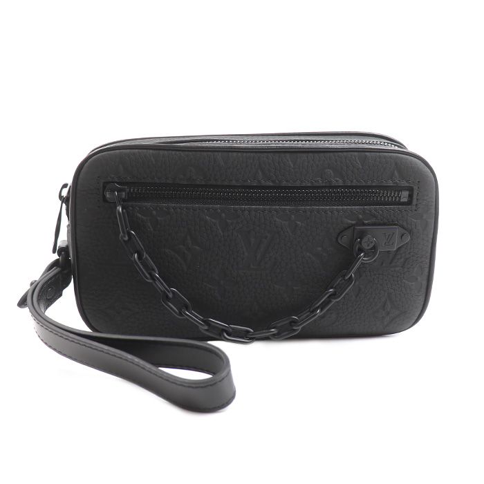 Louis Vuitton Taurillon Pochette Volga Second Bag Black