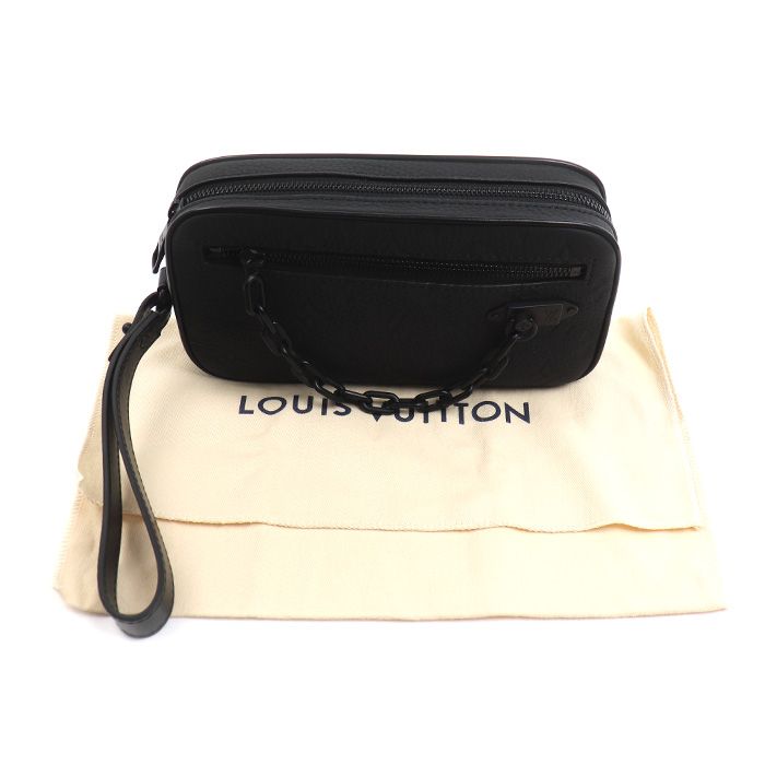 Louis Vuitton Taurillon Pochette Volga Second Bag Black — view 6