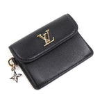 Louis Vuitton Blue Card Holder Recto Verso Case Black