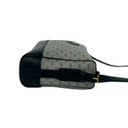 Gucci Vintage Micro GG Logo Leather Shoulder Bag Pochette Navy — view 6