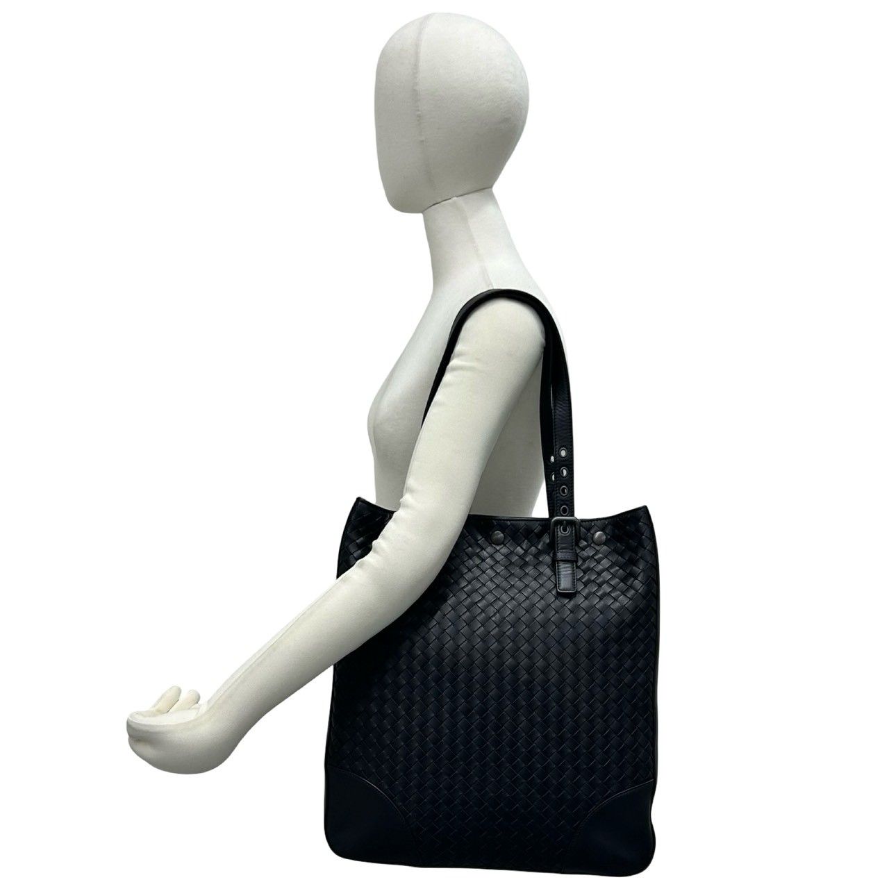 Bottega Veneta Leather Tote Business Handbag Black — view 2