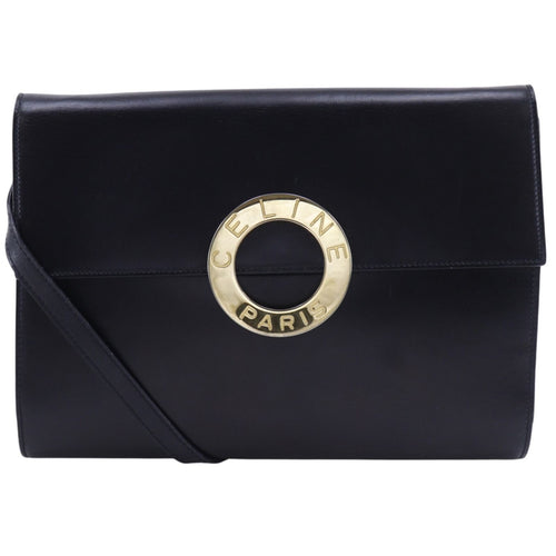 Celine 2-Way Clutch Vintage Calf Black