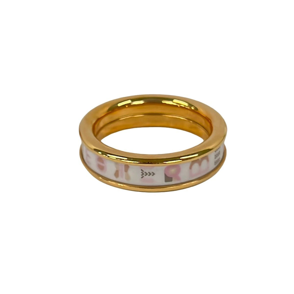 Hermes Ring Bricol White Pink Gold — view 2