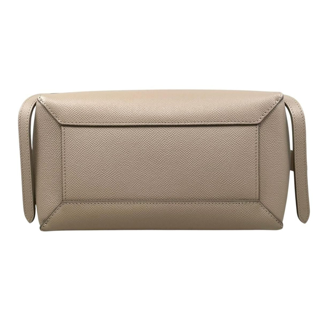 Celine Shoulder Bag Micro Calfskin Logo Beige Gold — view 5
