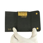 Prada Saffiano Key Case Quadruple Strand Leather Black Key Holder — view 5