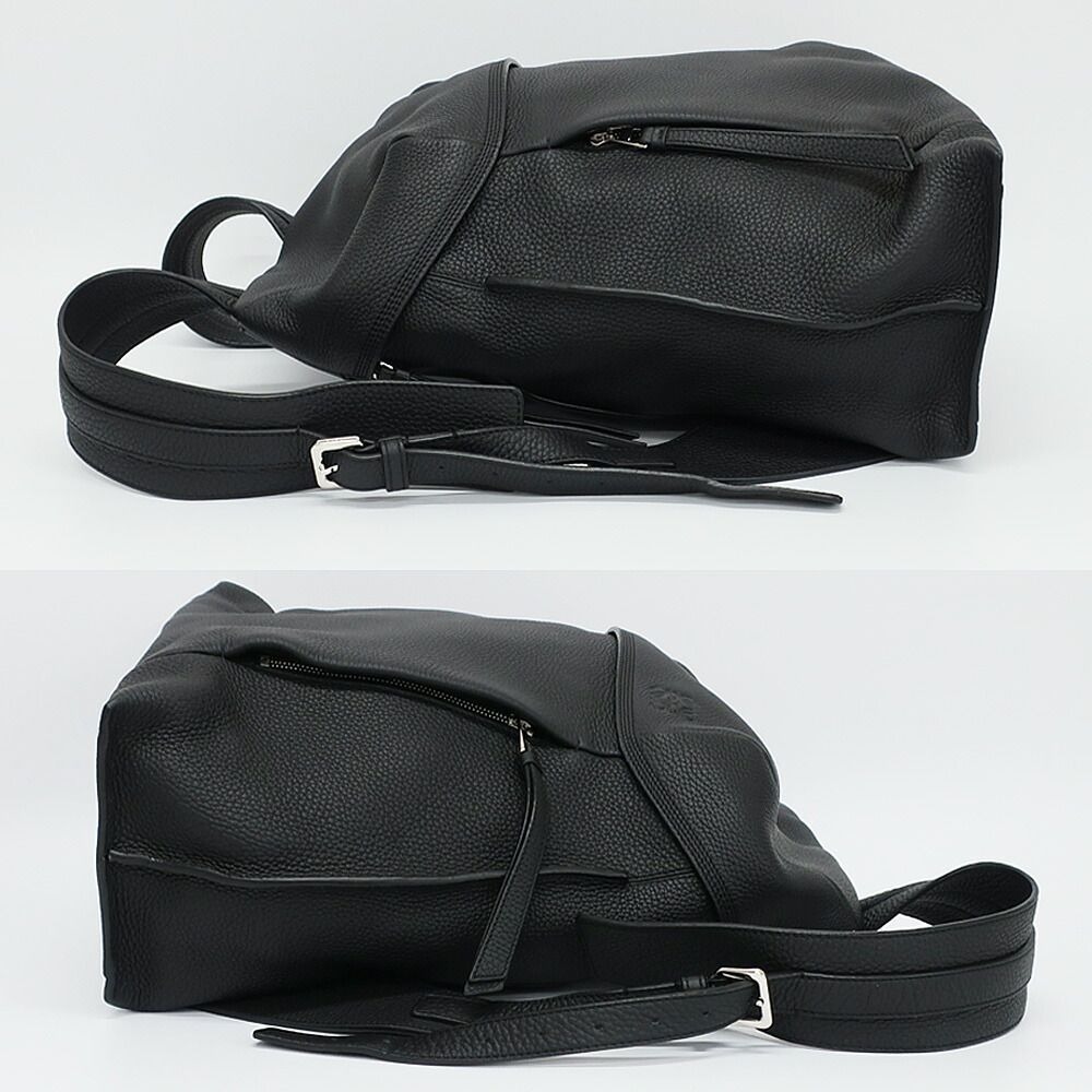 Loewe Ten T Backpack Black Silver Leather Anagram Logo — view 4