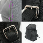 Loewe Ten T Backpack Black Silver Leather Anagram Logo — view 9