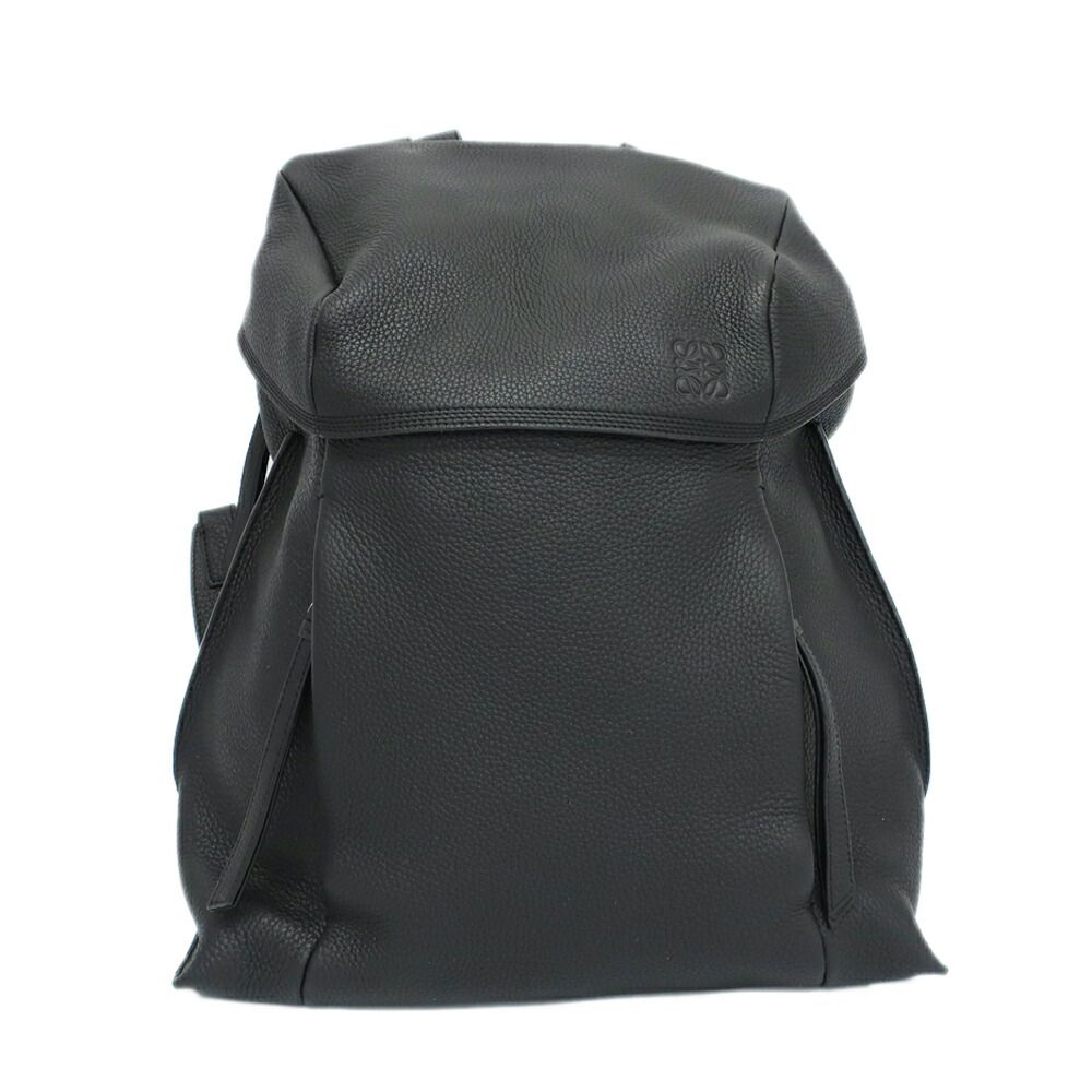 Loewe Ten T Backpack Black Silver Leather Anagram Logo