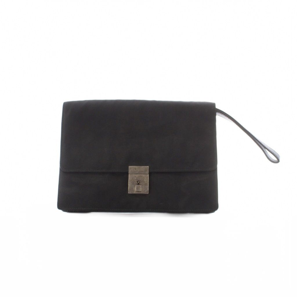 Gucci Clutch Black Slide Lock RI
