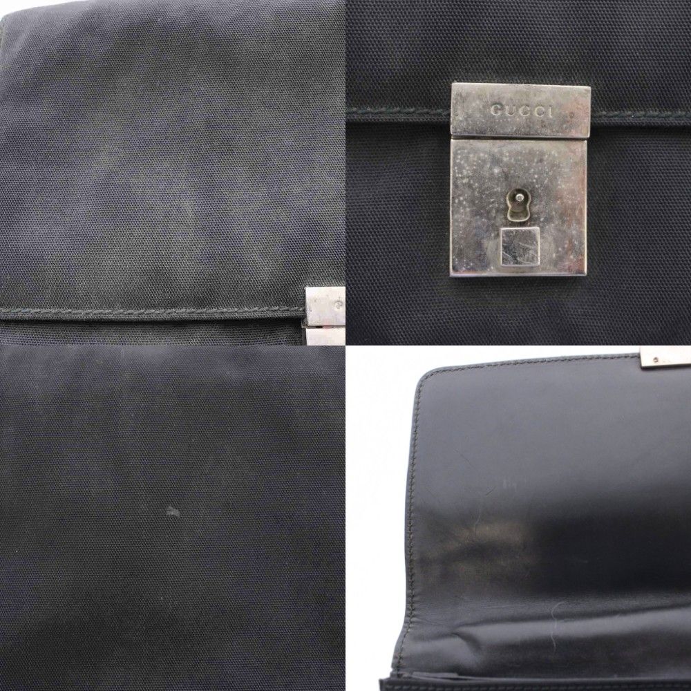 Gucci Clutch Black Slide Lock RI — view 7