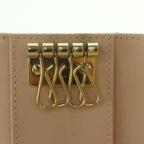 Dior Mydior Aster Cannage Key Case Quadruple Strand Leather Pink Key Holder — view 6