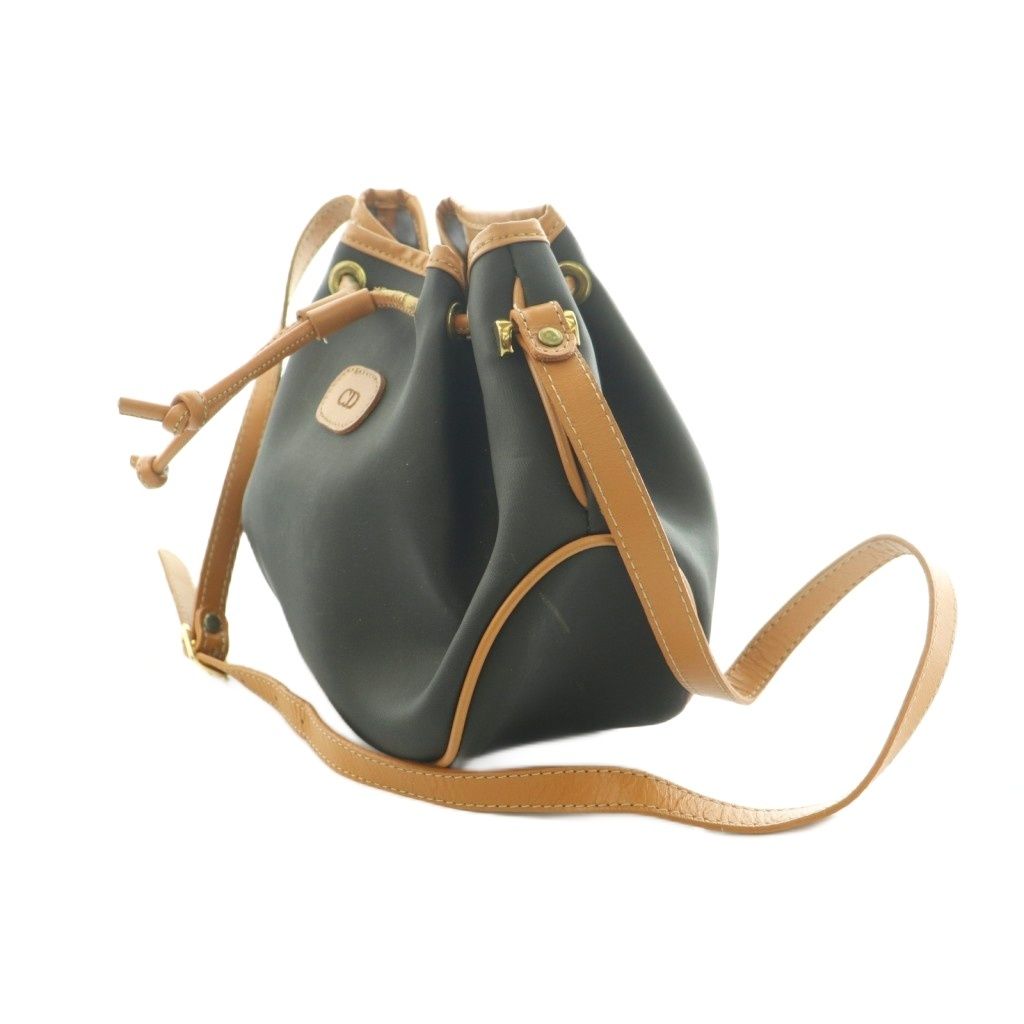 Dior Shoulder Bag Drawstring Navy Brown — view 3