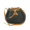 Dior Shoulder Bag Drawstring Navy Brown