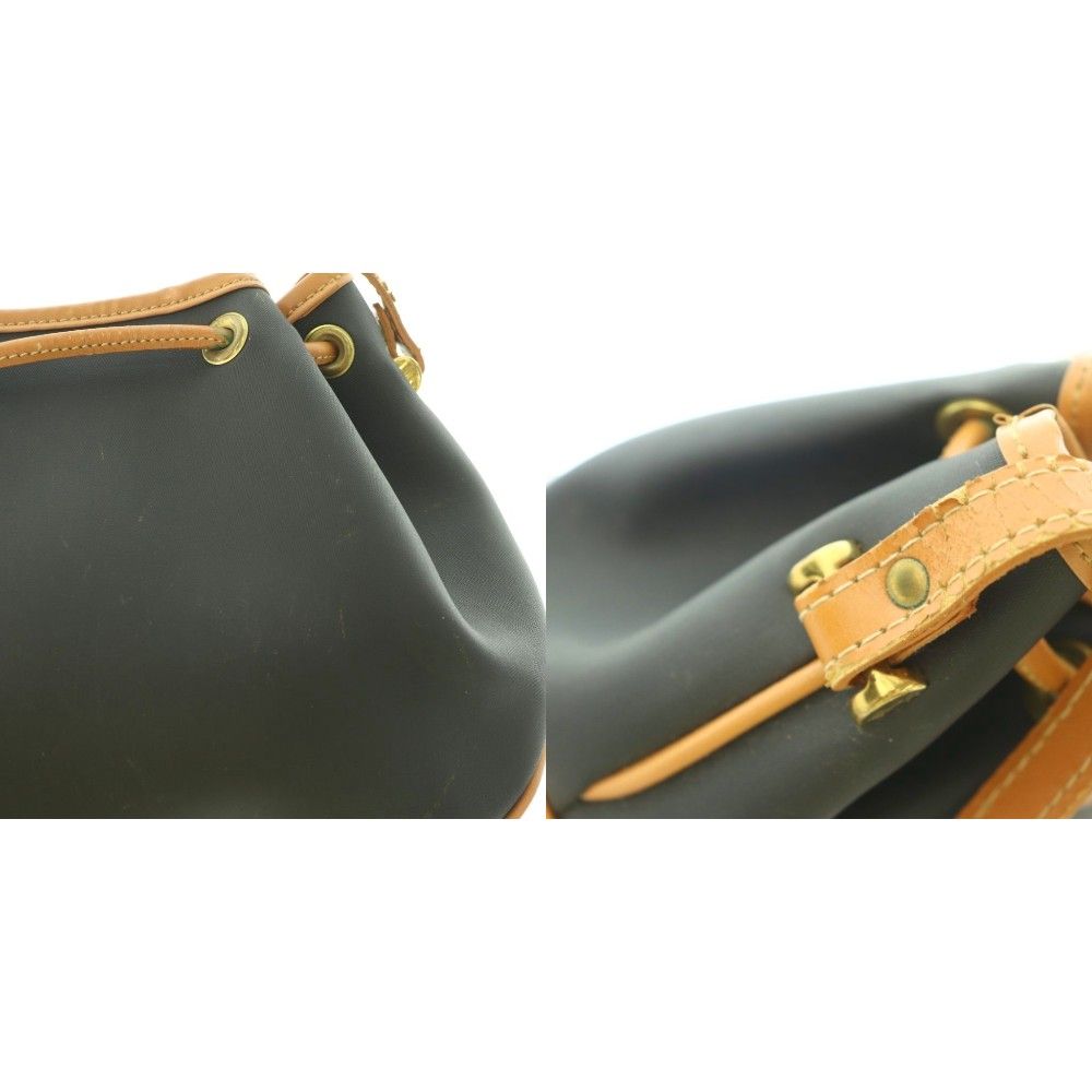 Dior Shoulder Bag Drawstring Navy Brown — view 8
