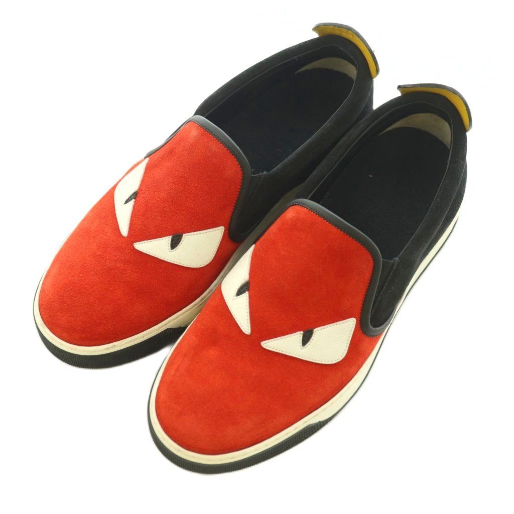 Fendi Sneakers Slip on Studs 5..5 cm Red Black Yellow — view 2