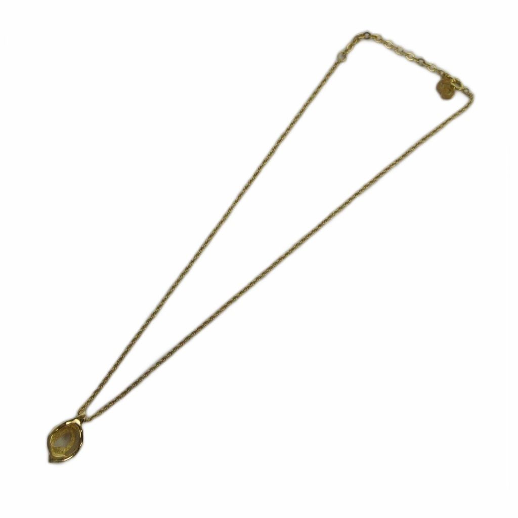 Dior Necklace Logo Rhinestone Gold — view 4