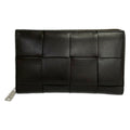 Bottega Veneta Wallet Cassette Dark Brown Zip Around Leather