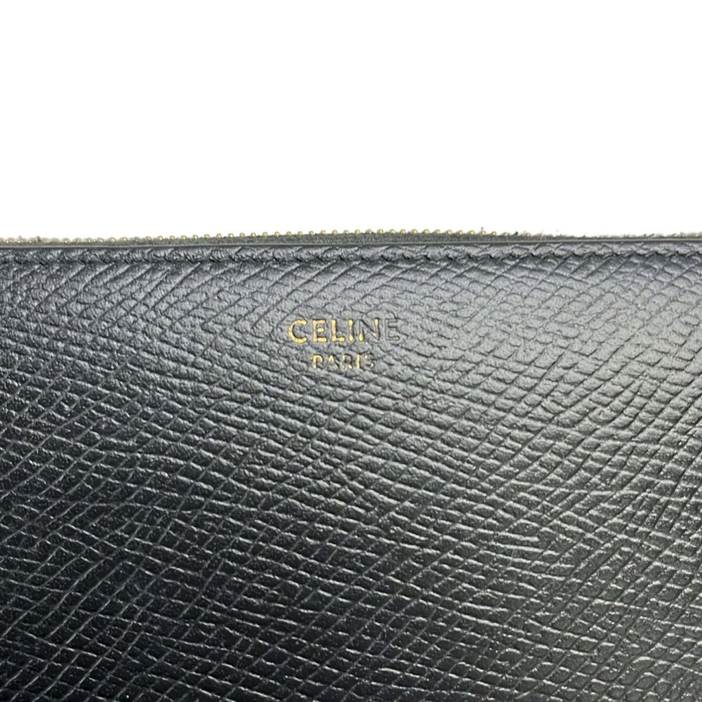 Celine Wallet Large Zipped Black Zip Around Leather — view 5