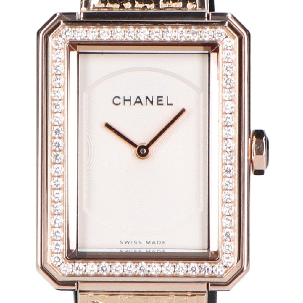 Chanel Polished 750 Beige Gold Boyfriend Tweed Quartz Watch
