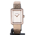 Chanel Polished 750 Beige Gold Boyfriend Tweed Quartz Watch — view 2