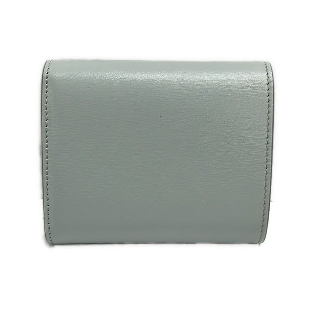 Celine Trifold Wallet Small Flap Trio Gray Leather — view 2