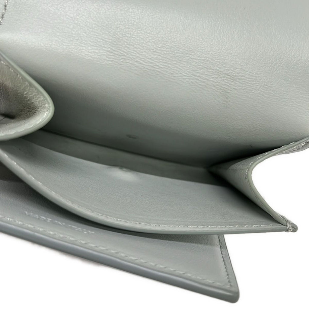 Celine Trifold Wallet Small Flap Trio Gray Leather — view 4